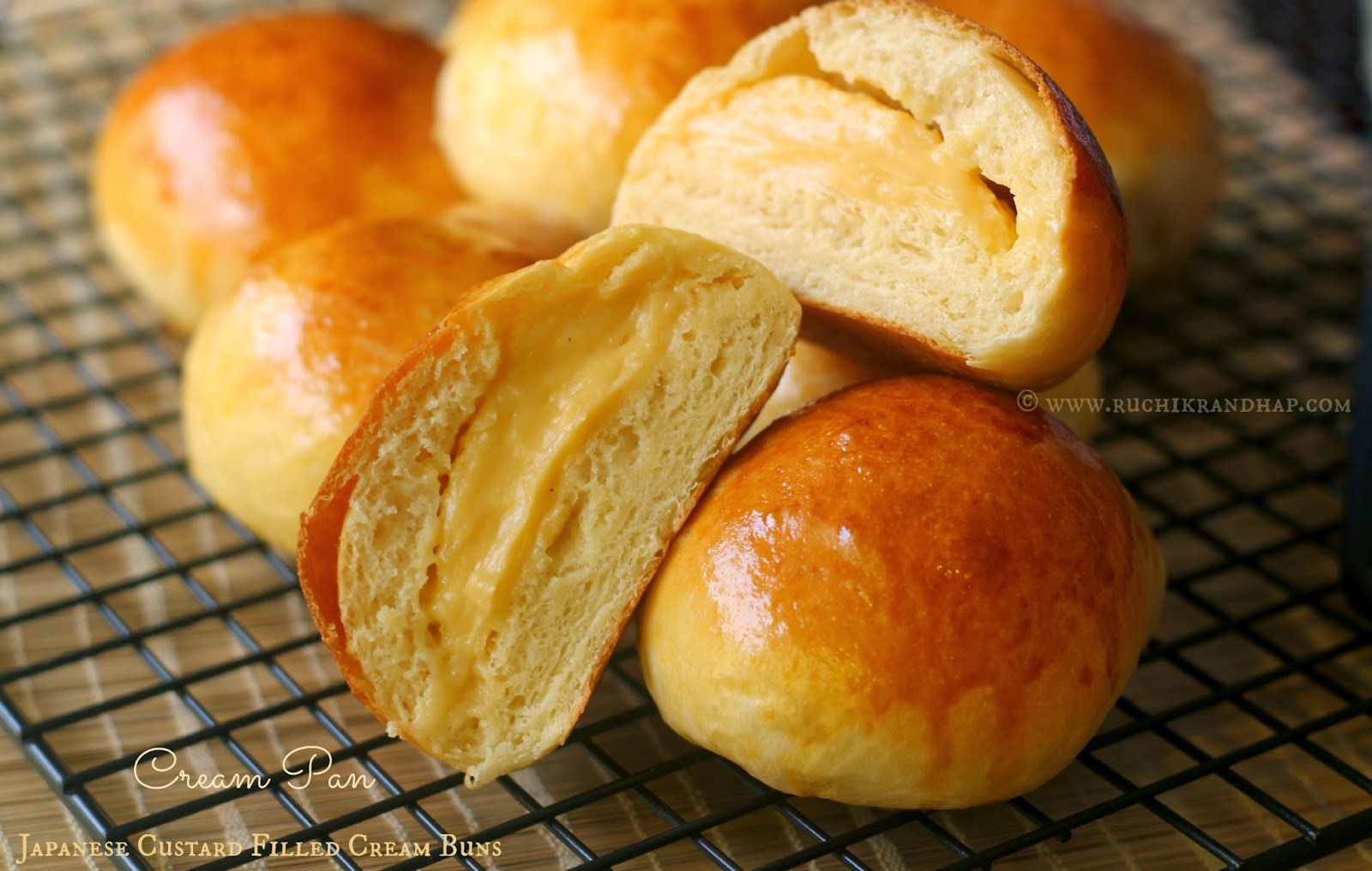 Cream Pan Japanese Custard Filled Cream Buns Ruchik Randhap